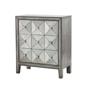 Madison Park Artisan Antiqued Silver Mirror Chest In Silver - All