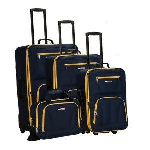 Rockland Navy 4 Piece Luggage Set - All