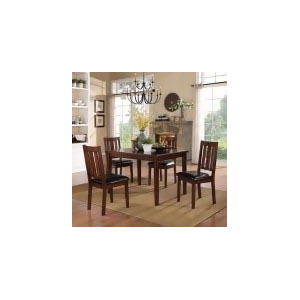 Homelegance Mosely 5 Piece Dining Room Set in Dark Brown Cherry - All