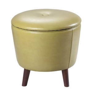 Madison Park Crosby Ottoman In Green - All