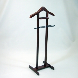 Proman Products Lancaster Valet in Mahogany w/ Black Hardware - All