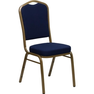 Flash Furniture Hercules Series Crown Back Stacking Banquet Chair w/ Navy Blue S - All