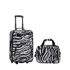 Rockland Zebra 2 Piece Luggage Set - All