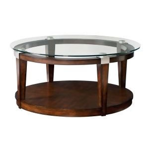 Hammary Solitaire Round Cocktail Table in Rich Dark Brown - All