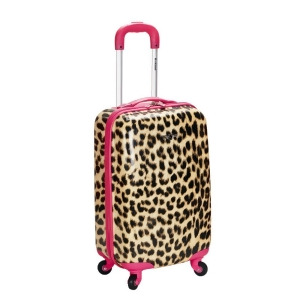 Rockland Pink Leopard 20 Polycarbonate Carry On - All