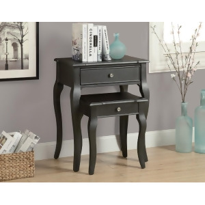 Monarch Specialties 3875 2 Piece Nesting Table Set in Antique Black - All