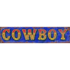 Red Horse Cowboy Sign - All