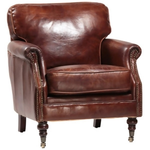 Dovetail Harrow Club Chair In Antique Brown - All