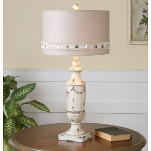 Uttermost Lacedonia Distressed Ivory Lamp - All