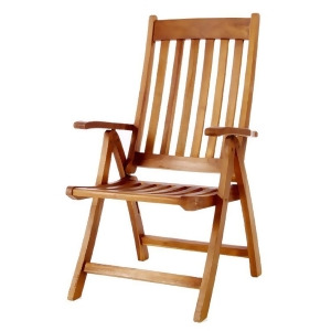 All Things Cedar Java Teak Five Position Folding Arm Chair - All