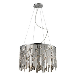 Nulco Lighting Kingshill 82035/9 9 Light Crystal Pendant Lamp in Clear Chrome - All