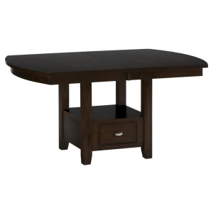 Jofran 836-78 Extension Leaf Dining Table w/ Shaped Ends Storage Base - All