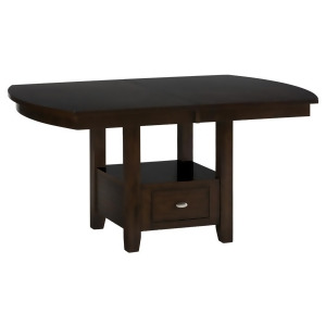 Jofran 836-78 Extension Leaf Dining Table w/ Shaped Ends Storage Base - All
