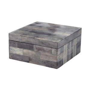 Lazy Susan Gray And White Bone Boxes - All