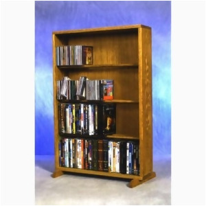 Wood Shed Solid Oak 4 Row Dowel Cd/dvd Cabinet Tower - All