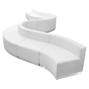 Flash Furniture Zb-803-400-set-wh-gg Hercules Alon Series White Leather Receptio - All