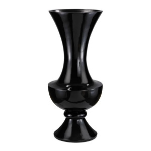 Lazy Susan Wide Urn Gloss Black Planter - All