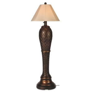 Patio Living Concepts Monterey 60 Inch Outdoor Floor Lamp w/ Antique Beige Linen - All
