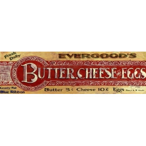 Red Horse Butter Cheese Eggs Sign - All