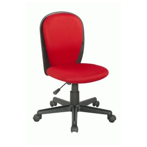Chintaly Fabric Back And Seat Youth Desk Chair In Red - All