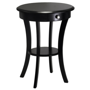 Winsome Wood 20227 Sasha Round Accent Table in Black - All