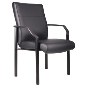 Boss Chairs Boss Mid Back Guest Chair in Leatherplus - All