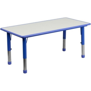 Flash Furniture 23.625 X 47.25 Height Adjustable Rectangular Blue Plastic Acti - All