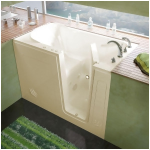 Meditub 30x54 Right Drain Biscuit Whirlpool Jetted Walk-In Bathtub - All