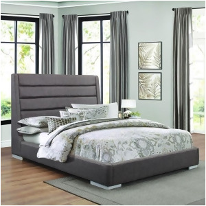 Homelegance Fabriana Upholstered Platform Bed in Grey - All