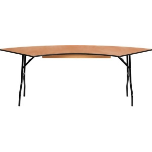 Flash Furniture 7.25 ft. x 2.5 ft. Serpentine Wood Folding Banquet Table Yt-ws - All