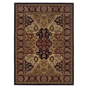 Linon Trio Traditional Rug In Burgundy And Black 1'10 X 2'10 - All