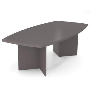 Bestar Boat Shaped Conference Table With 1 3/4 Melamine Top In Slate - All