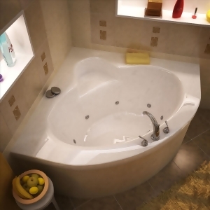 Atlantis Tubs 6060Awl Alexandria 60 x 60 x 23 Inch Corner Whirlpool Jetted Bat - All