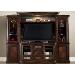 Liberty Furniture Andalusia Entertainment Center with Piers in Vintage Cherry Fi - All
