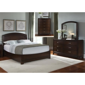 Liberty Furniture Avalon Platform Bed Dresser Mirror Chest in Dark Truffle - All