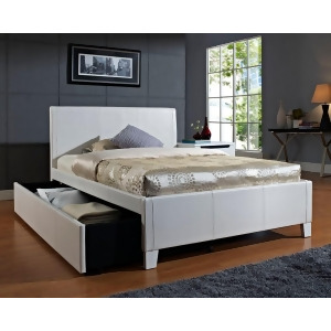 Standard Furniture Fantasia Upholstered Kids Trundle Bed in White Vinyl - All