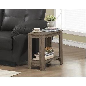 Monarch Specialties Dark Taupe Reclaimed-Look Accent Side Table I 3115 - All