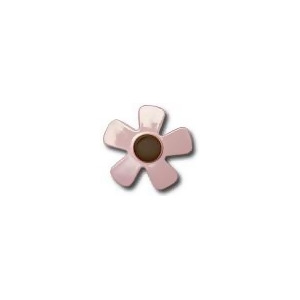 One World White Daisy with Pink Center Wooden Drawer Pulls Set of 2 - All