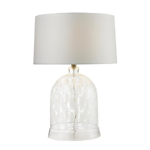 Dimond Lighting 26 Landscape-Painted Bell Glass Table Lamp In Clear And White - All
