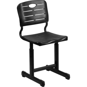 Flash Furniture Adjustable Height Black Student Chair With Black Pedestal Frame - All