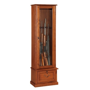 American Furniture Classics 8 Gun Cabinet In Medium Brown - All