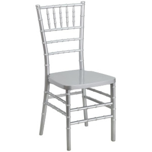 Flash Furniture Flash Elegance Silver Resin Stacking Chiavari Chair Le-silver- - All