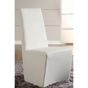 Chintaly Cynthia Fully Upholstered Modern Side Chair In White Set of 2 - All