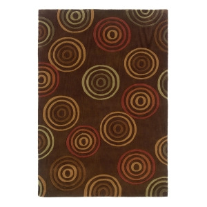 Linon Trio Rug In Chocolate And Terracotta 1.10 x 2.10 - All