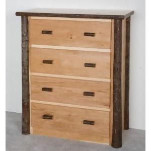 Viking Hickory 4 Drawer Chest in Clear Finish - All