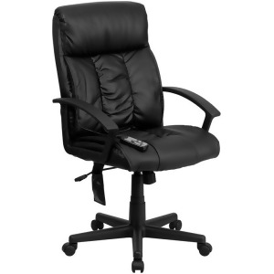 Flash Furniture High Back Massaging Black Leather Executive Office Chair Bt-95 - All