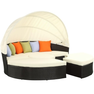 Modway Quest Canopy Daybed in Espresso White - All