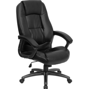 Flash Furniture High Back Black Leather Executive Office Chair Go-7145-bk-gg - All