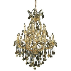 Lighting By Pecaso Karla Collection Hanging Fixture D32in H42in Lt 18 1 Gold Fin - All