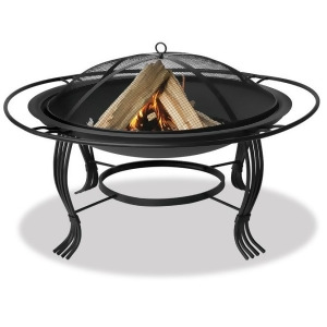 Uniflame Wad1050sp Black Outdoor Firebowl with Outer Ring - All